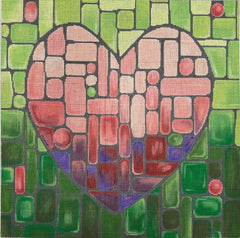 ASIT557 Stained Glass Heart