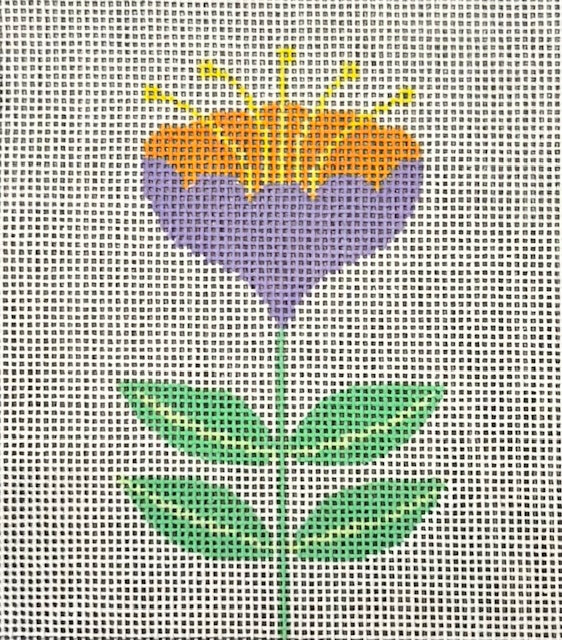 ASIT626-13 Purple/Orange Flower