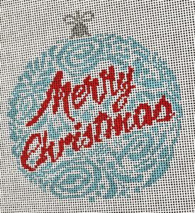 BP-103 Small Merry Christmas Ornament - Blue