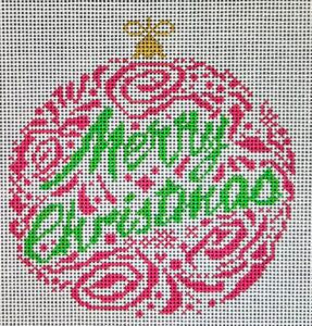 BP-105 Small Merry Christmas Ornament - Red