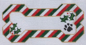 BP-13 Christmas Stripes Bone Ornament
