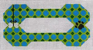 BP-87 Paw and Bone Dog Bone - Blue and Green