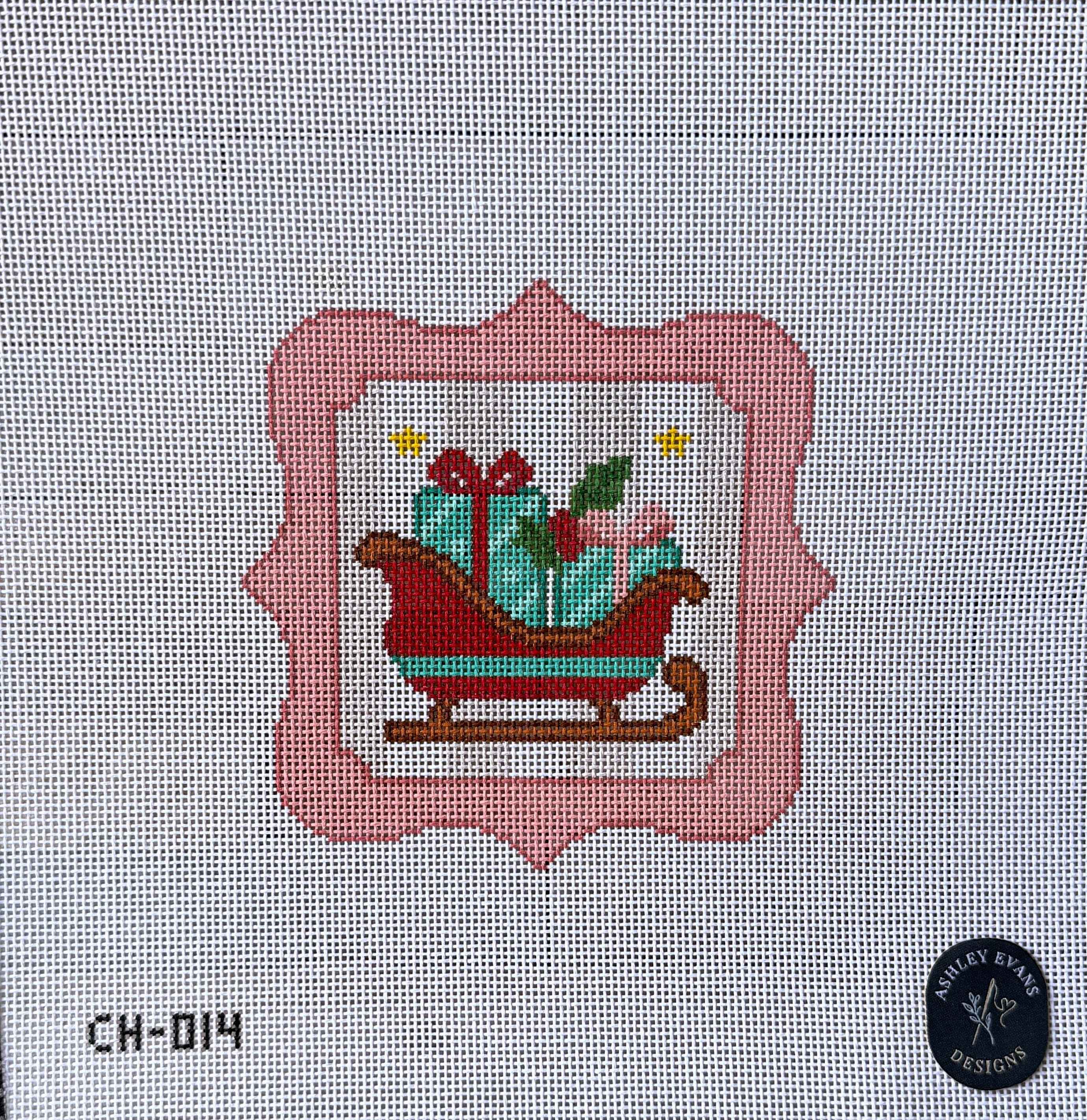 CH-014_AED Christmas Sleigh Ornament