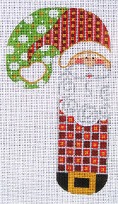 CH-08 Checkered Santa Candy Cane