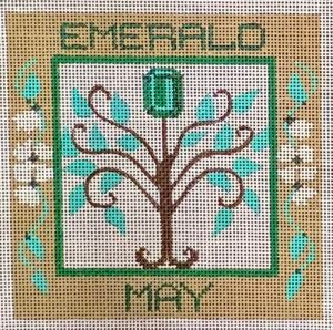 CH-1031 Emerald May Birthstone Square