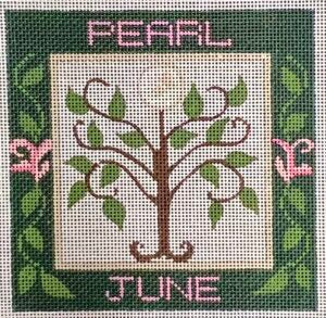 CH-1032 Pearl June Birthstone Square
