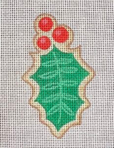 CH-1072 Christmas Cookie - Holly Leaf