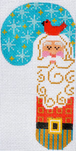 CH-111 Santa with Cardinal Candy Cane