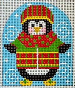 CH-1243 Penguin Ornament - Squares Sweater