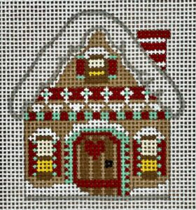 CH-1256 Gingerbread House - Horizontal Striped Chimney