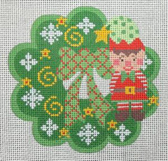CH-1292 Wreath Ornament - Elf