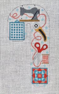 CH-1327 quilting candy cane