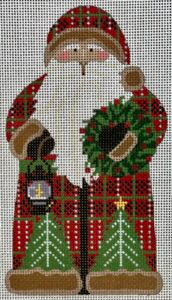 CH-1390 Red Coat Father Christmas with Wreath