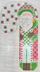 CH-1397 Father Christmas Candy Cane- Red and Green