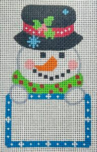 CH-1411-13M Snowman Tag - Blank on 13 mesh