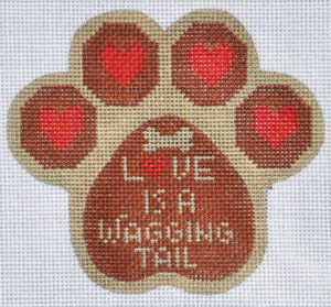 CH-314 Love Is a Wagging Tail Paw Print