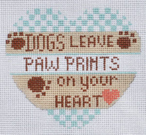 CH-316 Dog Checkered Heart - Blue