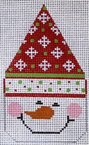 CH-502 Snowman Face - Hat With Snowflakes