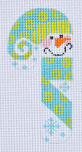 CH-52 Blue and Green Snowman Candy Cane