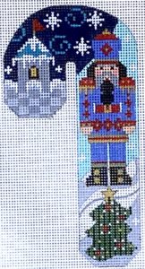 CH-693 Blue and Red Nutcracker Candy Cane