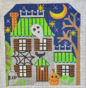 CH-780 Green and Grey Haunted House - stitchguide available