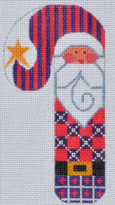 CH-95 Purple Checkered Santa Candy Cane