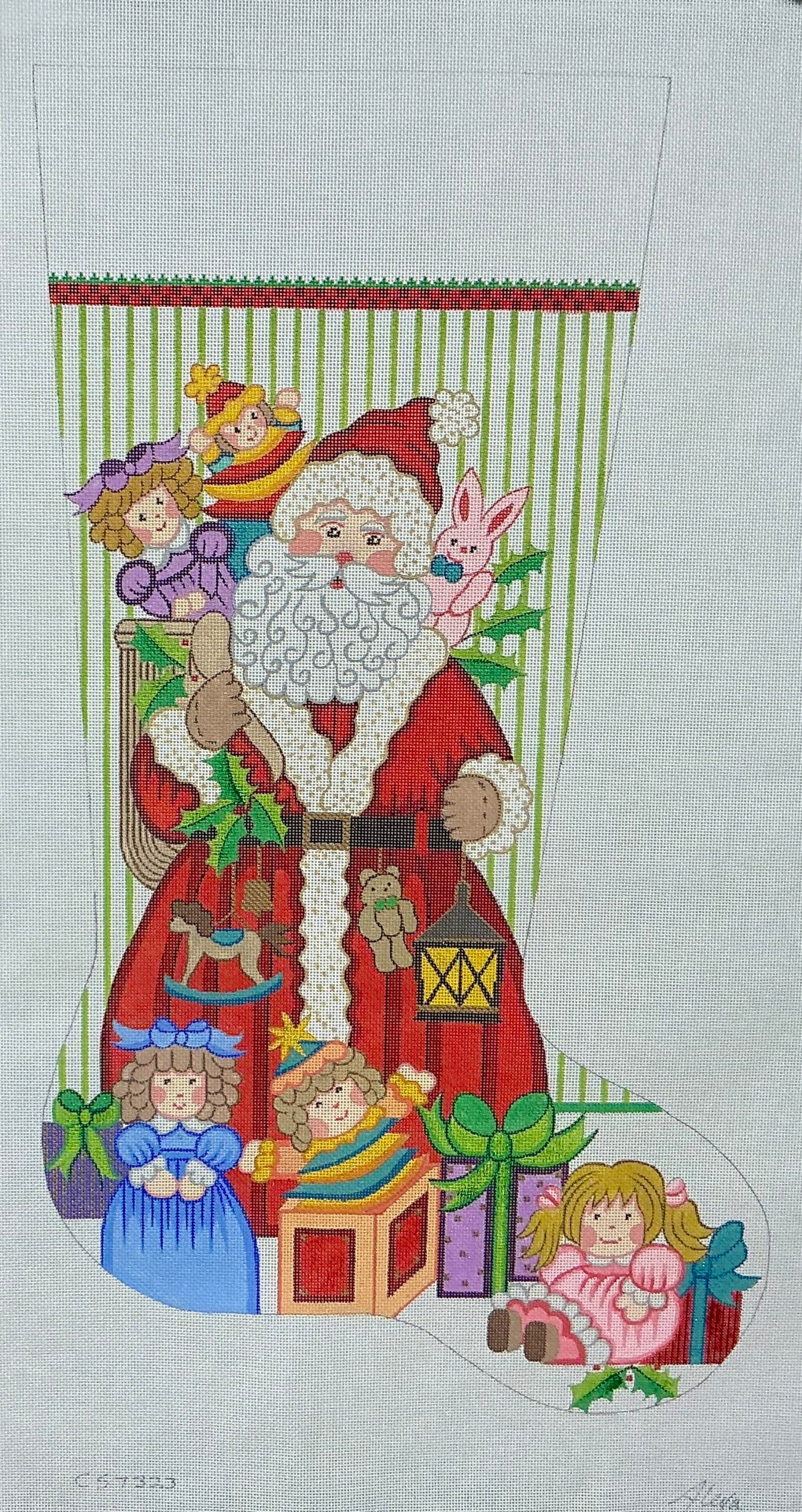 SC7323 Santa with Girl Toys