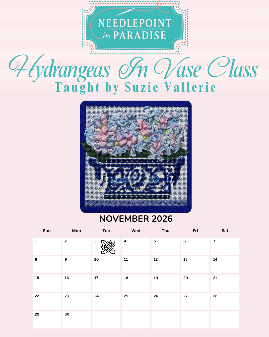 Hydrangeas in Vase, Taught by Suzie Vallerie