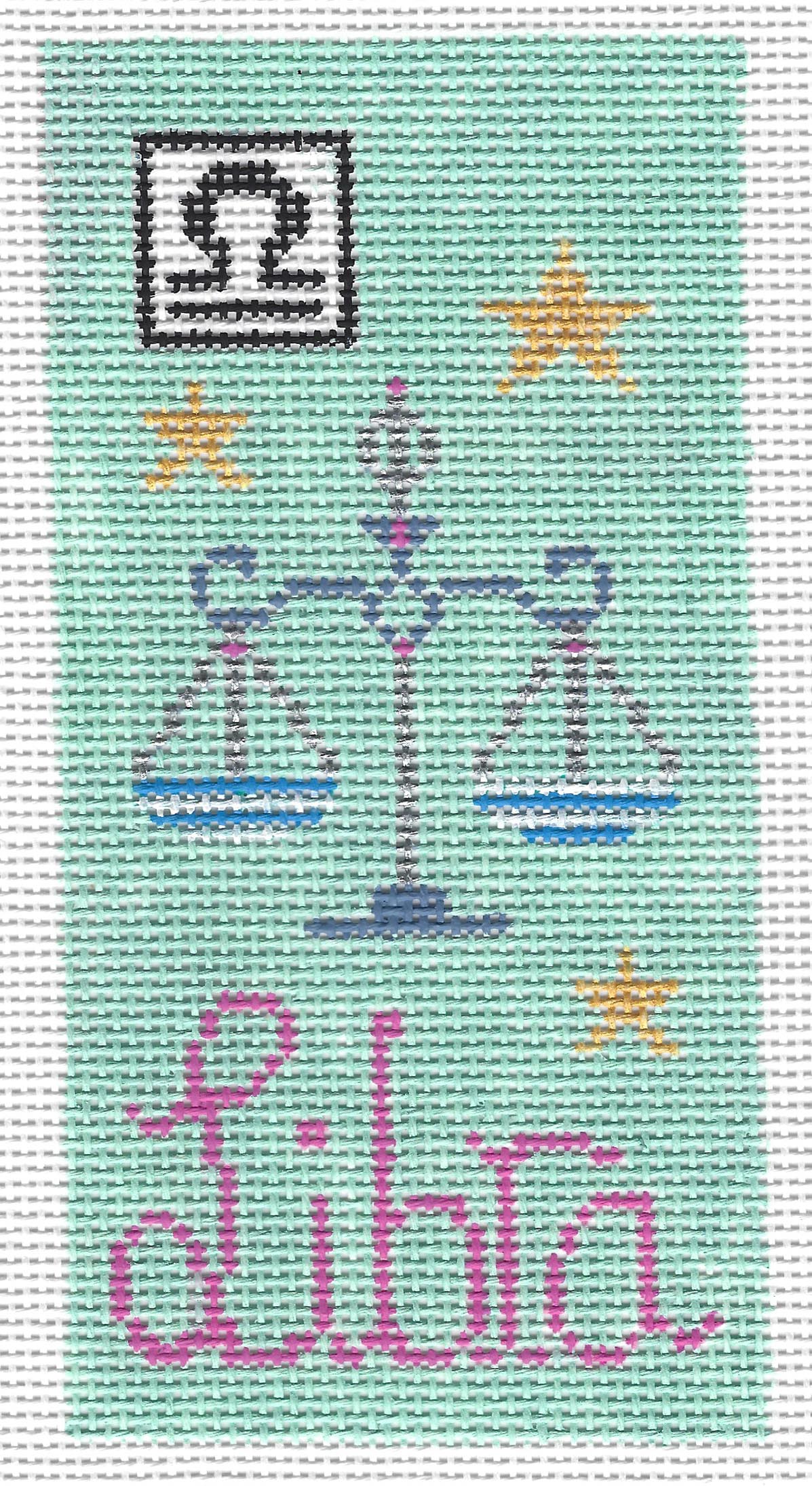 Doolittle Stitchery EZ109 Libra Zodiac Eyeglass Case