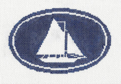 Doolittle Stitchery O111 Sailboat Rowayton Oval