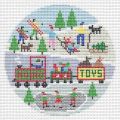 Doolittle Stitchery O133 X-mas Toys Round