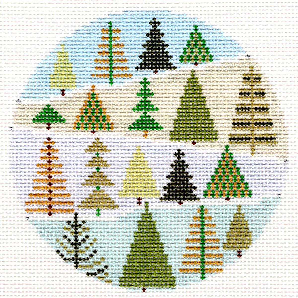 Doolittle Stitchery O144 Winter Trees Round