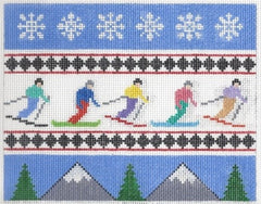 Doolittle Stitchery P101 Skier/Snowboarder Pillow