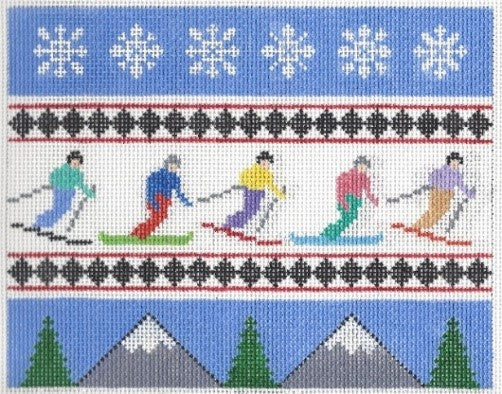 Doolittle Stitchery P101 Skier/Snowboarder Pillow