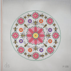Doolittle Stitchery P128 Flowers & Bees Pillow