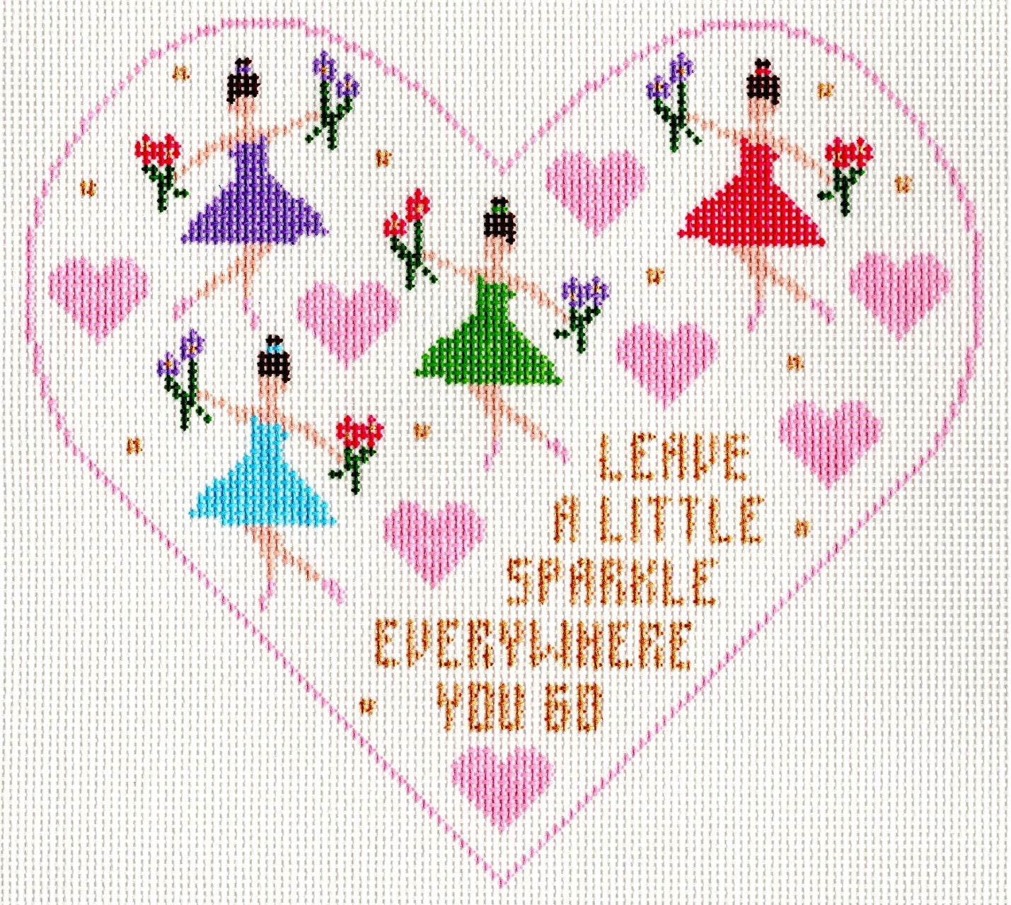 Doolittle Stitchery P131 Large Heart Pillow