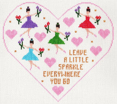 Doolittle Stitchery P131 Large Heart Pillow