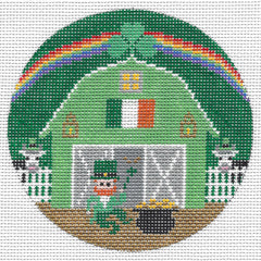 Doolittle Stitchery R606 St. Patrick's Day Barn Round