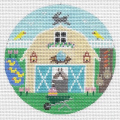 Doolittle Stitchery R607 Easter Barn Round