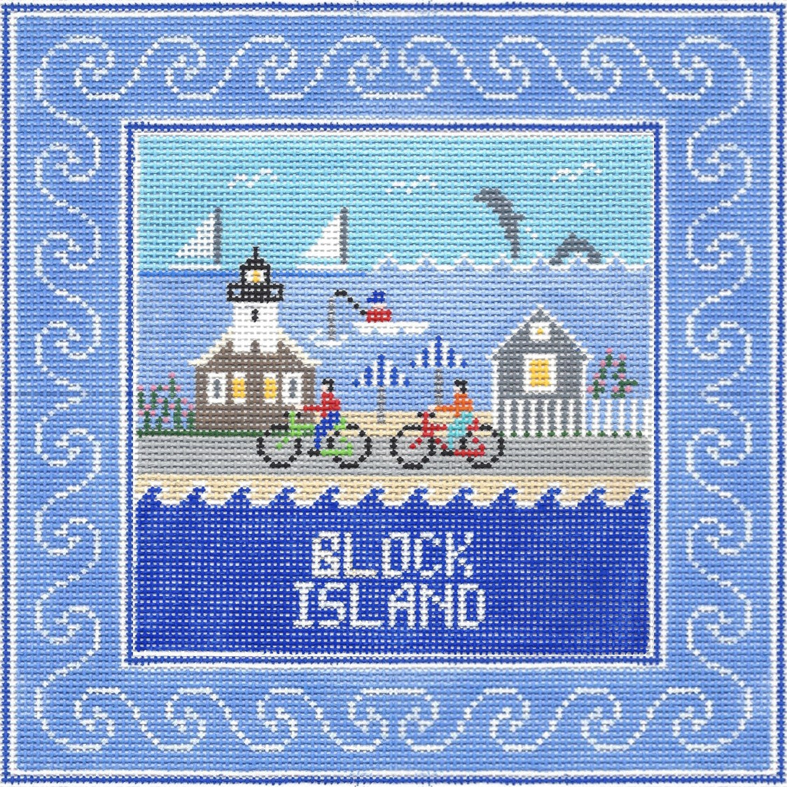 Doolittle Stitchery S304 Block Island, RI Square