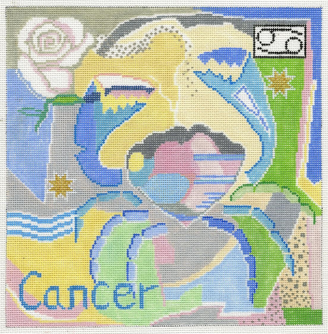 Doolittle Stitchery Z107 Cancer Zodiac Square
