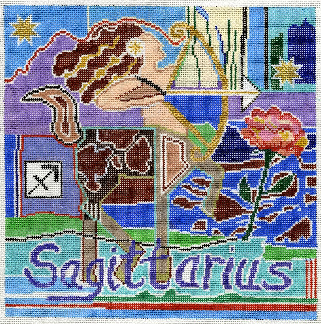 Doolittle Stitchery Z111 Sagittarius Zodiac Square