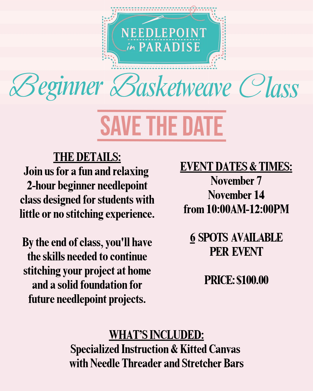 Beginner Basketweave Class