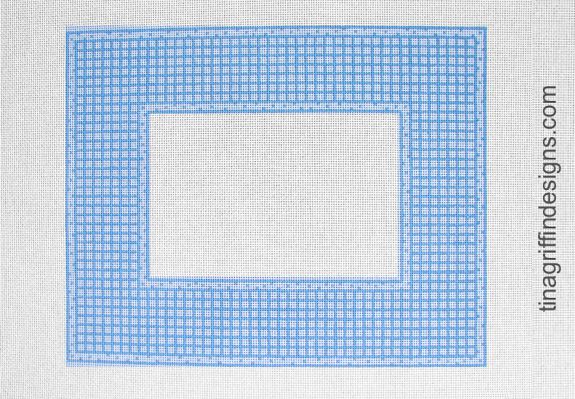 FR-001 Blue & White Check Frame