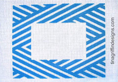 FR-004-BL Blue & White Stripe Frame