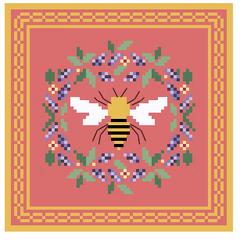 FS-22A BeeCoastPeach 4"x4" Square