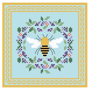 FS-22C BeeCoast Blue 4"x4" Square