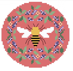 FS-24B Bee FlorMauve 3" Round