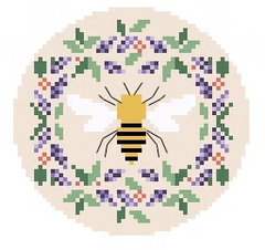 FS-24D Bee FlorBeige RD 3" Round