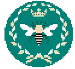 FS-26J Bee Round Teal 3" Round
